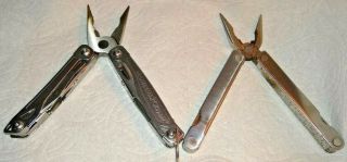 2 Vintage Leatherman Usa Multi Pliers Tools Knife
