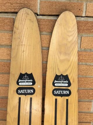 Saturn Pennsylvania Aqua Balance Water Ski General Tire Waterski Vintage Wooden 2