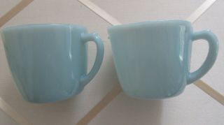 Vintage Fire King Turquoise Delphite Sugar And Creamer (discounted)