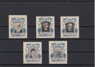 Brasil Never Hinged Vintage Pelotas Cinderella Vignette Local Stamps 26844