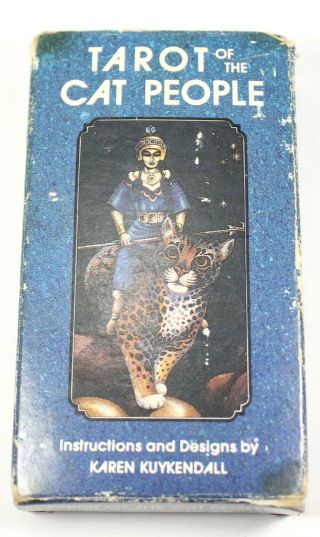Tarot Of The Cat People Vtg Card Deck Complete 1985 Us Games Karen Kuykendall