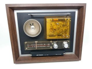 Ac - Delco Dealers Vintage Wall Radio Model Pr - 200 - M General Motors Black & Brown