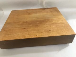 Butcher Block Cutting Board Chopping Block Solid Walnut? Wood Vtg Mid Century