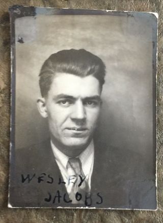 Vintage Found Photograph Photo Booth Of A Handsome Men Gay Interest