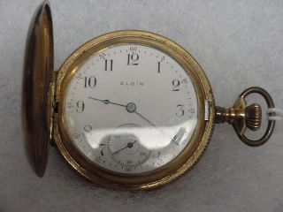 Vintage Elgin Model 2 Grade 289 6s 7j Hunter Case Pocket Watch Runs