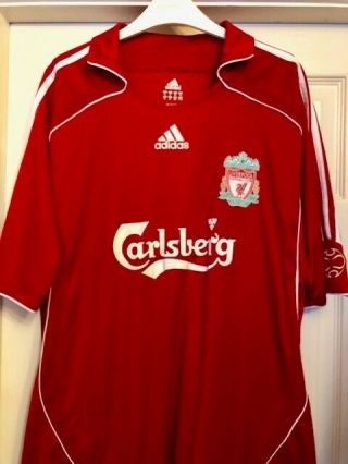 Vintage Liverpool Fc Mens Home Football Shirt Xl 2006 - 08 - Gerrard