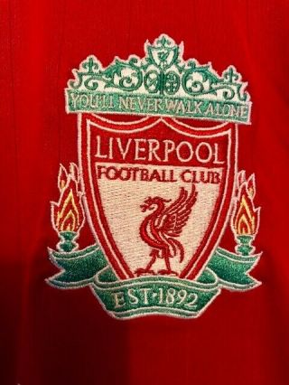 Vintage Liverpool FC Mens Home Football Shirt XL 2006 - 08 - Gerrard 3