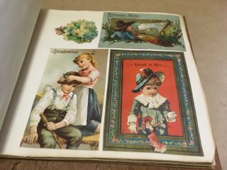 VINTAGE EARLY 1900 ' s VICTORIAN SCRAP BOOK ALBUM - TRADE CARDS,  SCRAP,  LACE CARDS 6