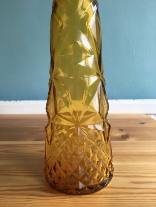 Vintage Mid Century Tall Art Glass Genie Bottle Decanter Murano Empoli Italian 6