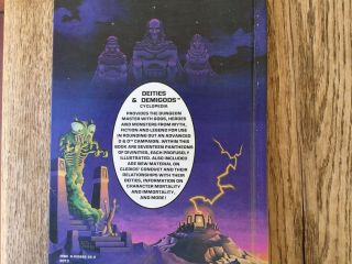 Vintage 1980 Advanced Dungeons & Dragons Deities & Demigods Cyclopedia Book TSR 6