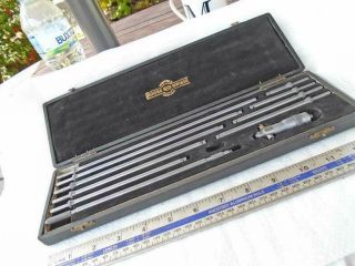 Vintage Cased Imperial 2 " - 12 " Set Internal Micrometer Gauges By Moore & Wright