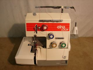 Vintage Elna Lock Model L4 Serger Sewing Machine Without Power Cable