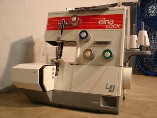 Vintage Elna Lock Model L4 Serger Sewing Machine Without Power Cable 2