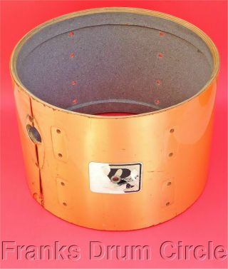 Vintage Rogers Big R 13 " Tom Shell Metallic Gold Orange Drum