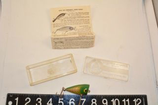 Old Early Whopper Stopper Lure Minnow Bait Box And Paperwork 4 A