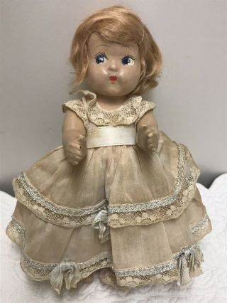 Vintage 1940’s Vogue Toddles Pre - Ginny Composition Doll Dress Outfit