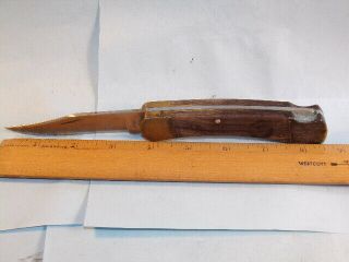Vintage Buck 110 1 Blade Wood Handles 1973 - 1985 ? Knife Needs Cleaning