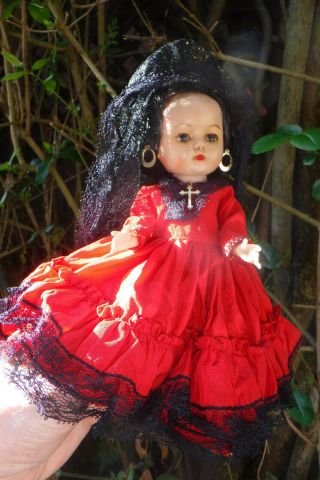 Vintage 8 " Nancy Ann Muffie Doll Dressed As Spain - 601
