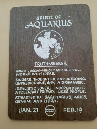 Vintage Spirit Of Aquariud Zodiac Sign Astrology