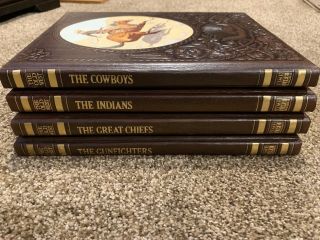 The Old West Time Life Vtg 1970s Leatherette Book Set Of 4