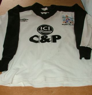 Boys Vtg Widnes Ici Home Rugby League Shirt Size 36inch Ch