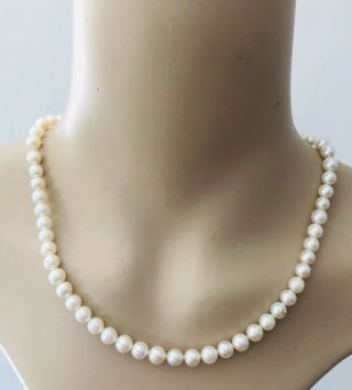 Vintage Gold Cultured Pearl Necklace,  9ct,  Ciro Clasp,  375