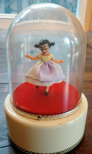 Reuge Vintage 60s Dancing Ballerina Swiss Music Box Automaton - -