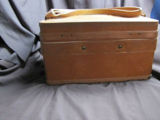 Vintage Hartmann Leather Travel Cosmetic Carry On