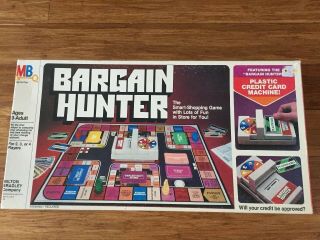 Vintage 1981 Mb Bargain Hunter Board Game Milton Bradley 100 Complete
