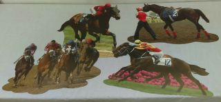 Vintage Derby Horse Race Cutouts Racehorse Racing Jockey Party Decorations