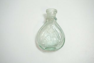 Vintage Ryb Hallmarked Nurser / Nursing Doll Sized Baby Glass Miniature Bottle