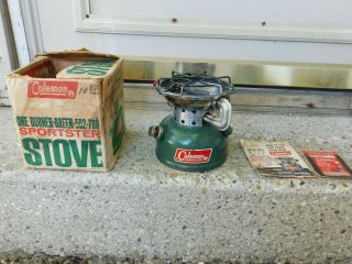 Vintage 1970 Coleman 502 - 700 Sportster Stove W/box,  Instructions,  Hang Tag