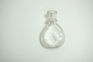 Vintage A In Triangle Hallmarked Nurser / Nursing Doll Sized Baby Glass Bottle