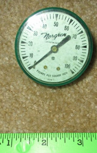 Vintage Norgren Psi 29716 - 1 Pressure Gauge 1 - 100 Made In Littleton,  Co