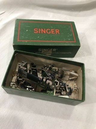 Vintage Singer Sewing Machine Attachments Box Mixed Contents (25)
