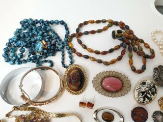 Vintage Mixed Costume Jewellery Jewelry Bundle Joblot Earrings Necklaces Beads 2