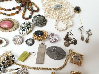 Vintage Mixed Costume Jewellery Jewelry Bundle Joblot Earrings Necklaces Beads 6