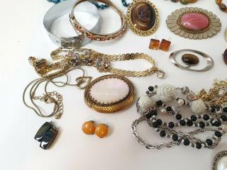 Vintage Mixed Costume Jewellery Jewelry Bundle Joblot Earrings Necklaces Beads 7