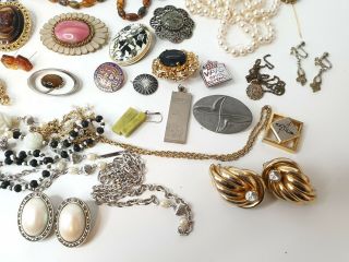 Vintage Mixed Costume Jewellery Jewelry Bundle Joblot Earrings Necklaces Beads 8