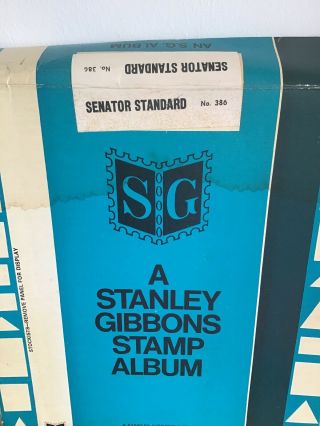 Vintage Stanley Gibbons Stamp Album Boxed Senator Standard No 386 4