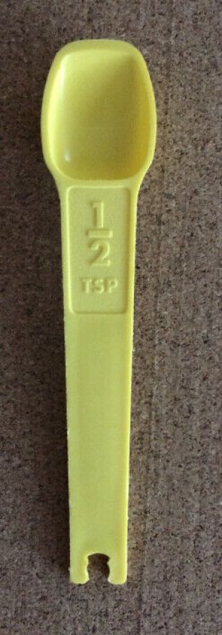 Vintage Yellow Tupperware Replacement Measuring Spoon 1/2 Tsp Teaspoon 1268 - 1