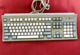 Vintage Silicon Graphics Rt6856t,  Granite Grey,  Ps2 Keyboard Us Layout Sgi