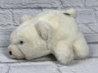 Vtg Gund 7 " Baby Polar Bear Plush 1980 White Stuffed Animal Toy