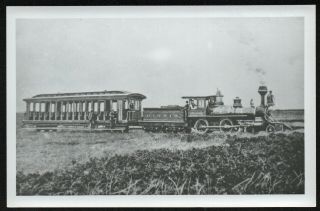 Vintage Postcard Railroad Locomotive Nantucket,  Massachusetts
