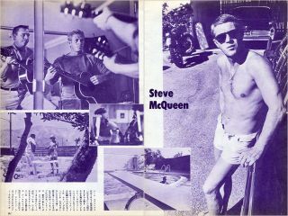 Steve Mcqueen 1964 Vintage Japan Picture Clippings 3 - Pages Ee/y