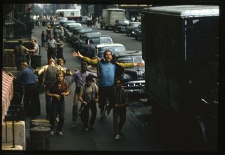West Side Story Richard Beymer Jumping Vintage Cars Rare 35mm Slide