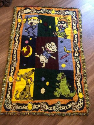 Vintage Rugrats Tapestry Throw Blanket Tommy Pickles - The Northwest Company 38x57