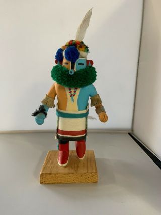 Wonderful Vintage Hopi Corn Boy Kachina By Allen 9 Inches Excluding Feather