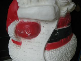 Vintage Blow Mold Santa Claus with List Lighted Union Products 4
