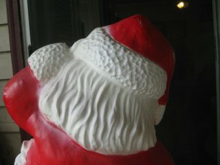 Vintage Blow Mold Santa Claus with List Lighted Union Products 7